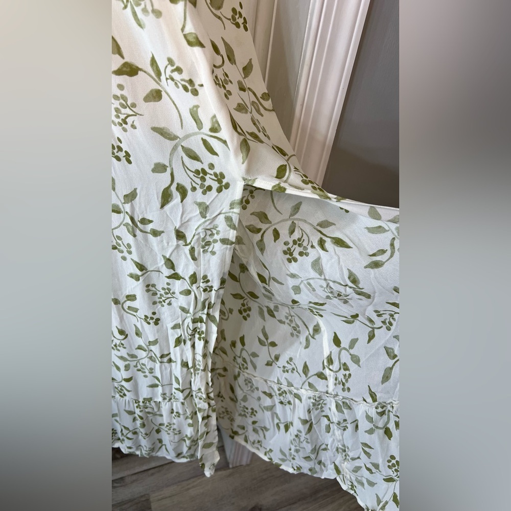 Reformation Floral Green Dress Size 3X - Picture 4 of 14